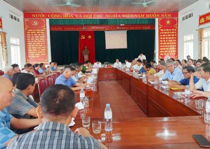 Hội nghị lấy ý kiến góp ý dự thảo Báo cáo chính trị Đại hội Đảng bộ xã Nghĩa Lộc lần thứ I